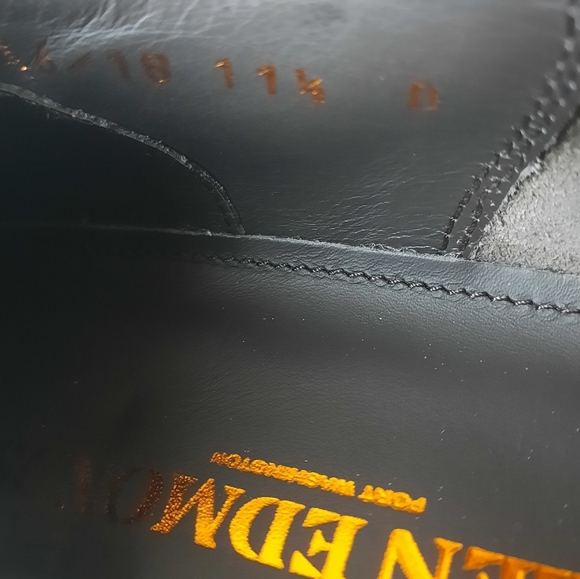 ALLEN EDMONDS Modigliani Wingtip Oxford Brogue Italy Leather Flex Brown 11.5 D - Picture 8 of 13